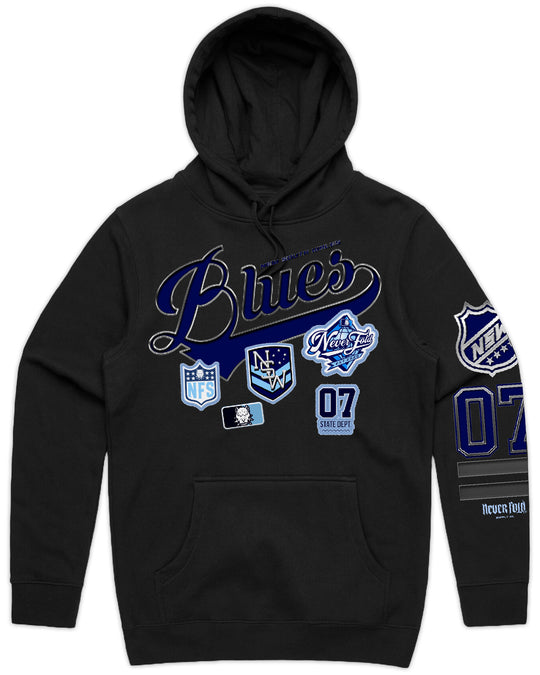 Blues Hood - Black 4XL - 7XL