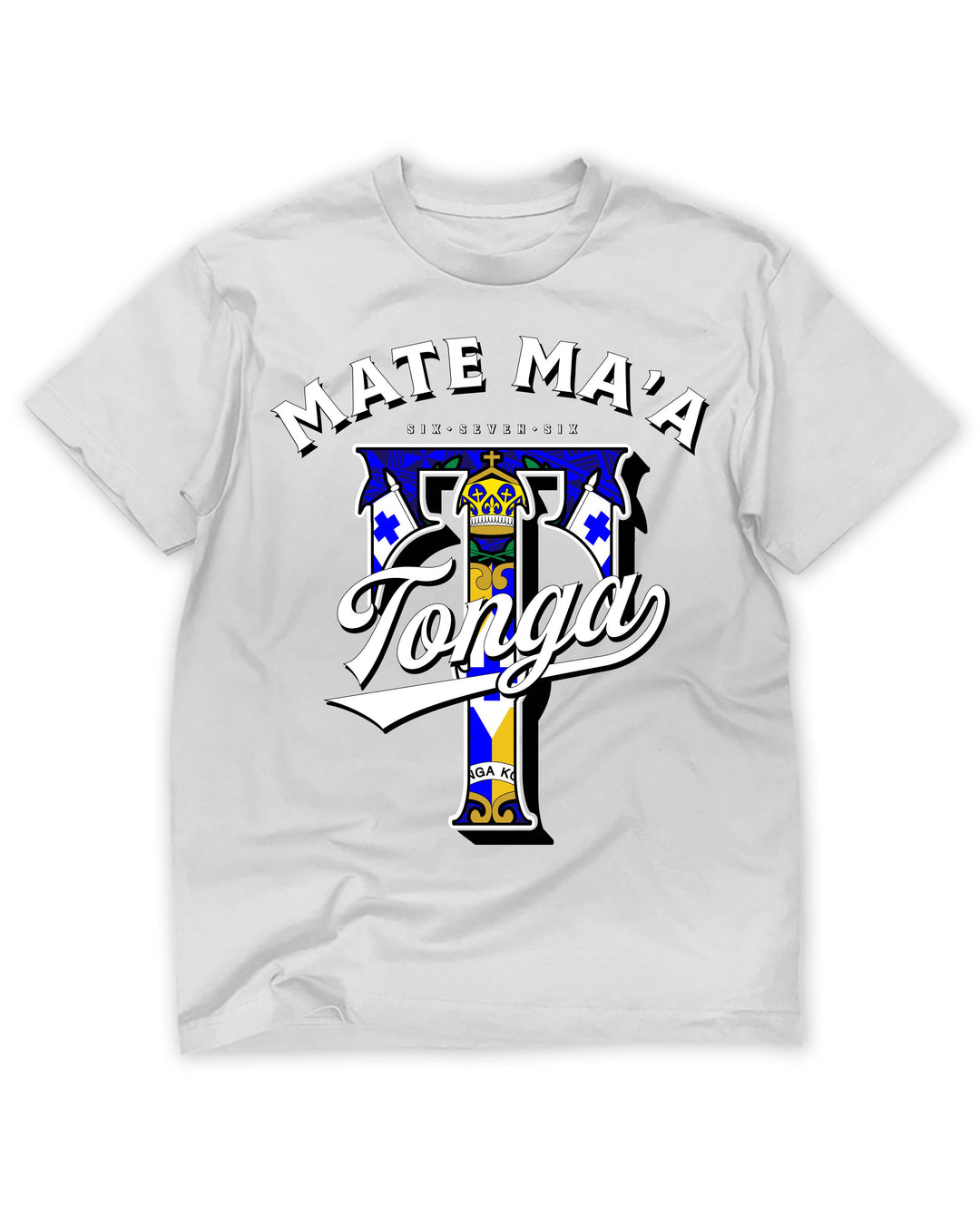 Blue Mate Ma'a Tonga White Tee