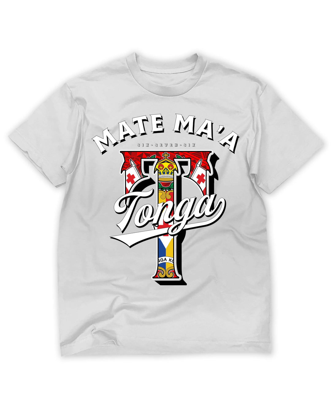 Red Mate Ma'a Tonga White Tee