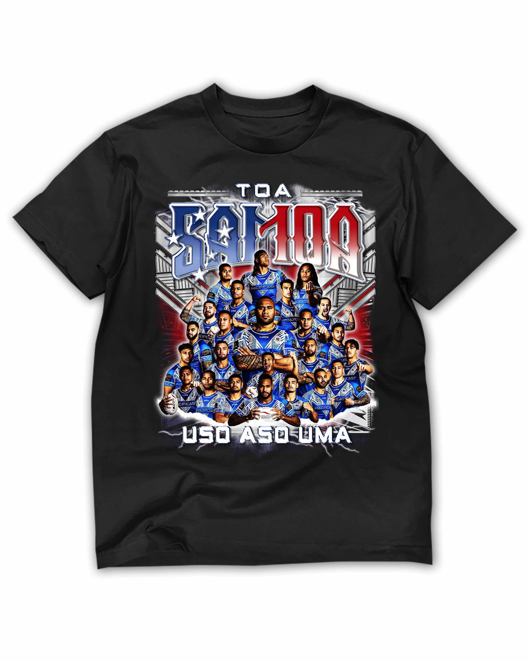 Toa Samoa Black Tee