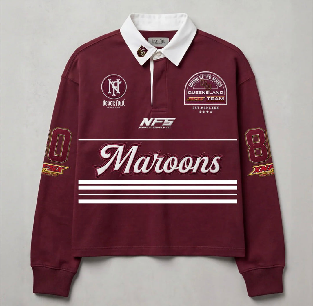 QLD Retro Classic Rugby Polo Jersey