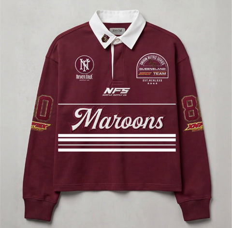 QLD Retro Classic Rugby Polo Jersey