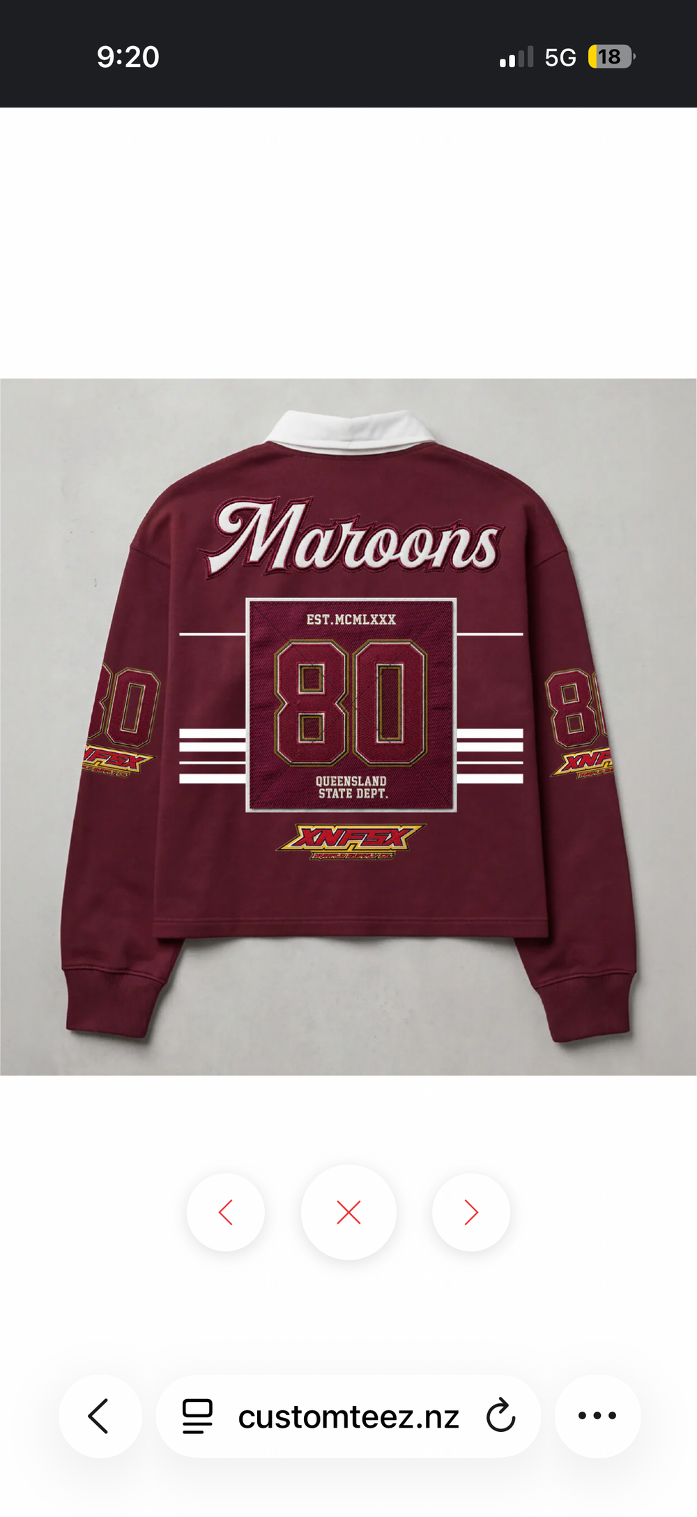 QLD Retro Classic Rugby Polo Jersey