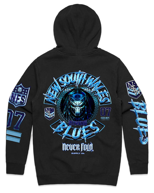 Blues Predator Hood - Black 4XL - 7XL