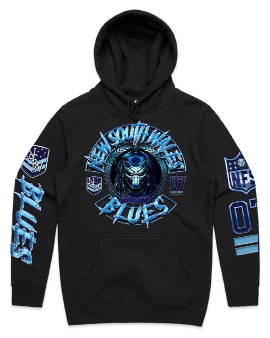 Blues Predator Hood - Black 4XL - 7XL