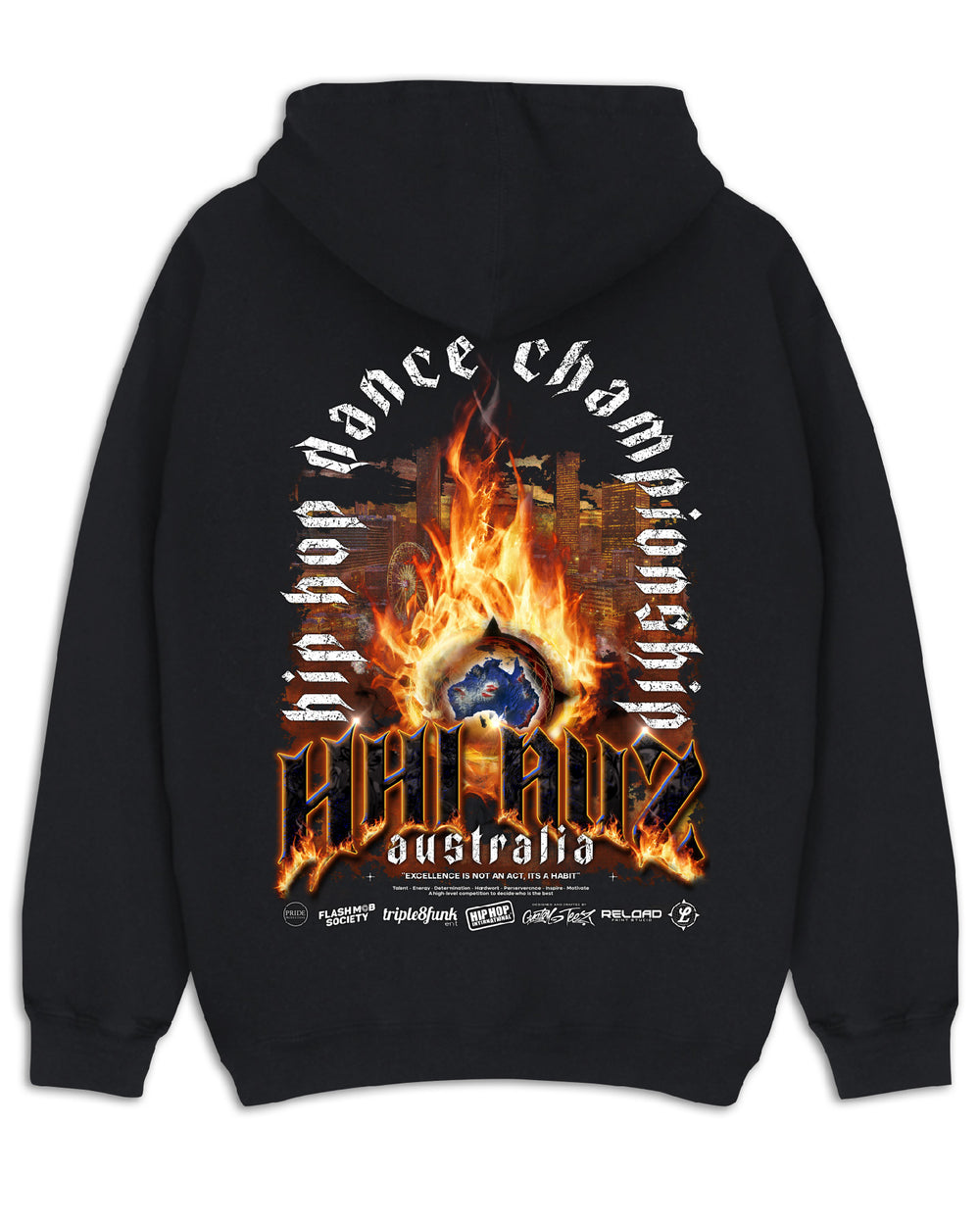 HHI Merch 2023 – Flame Hood – Black