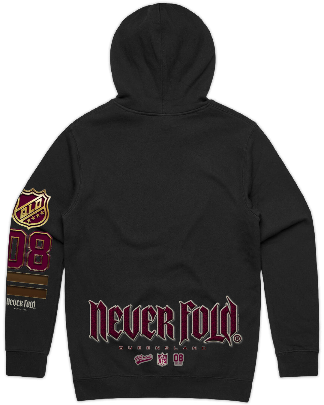 Maroons Hood - Black 4XL - 7XL