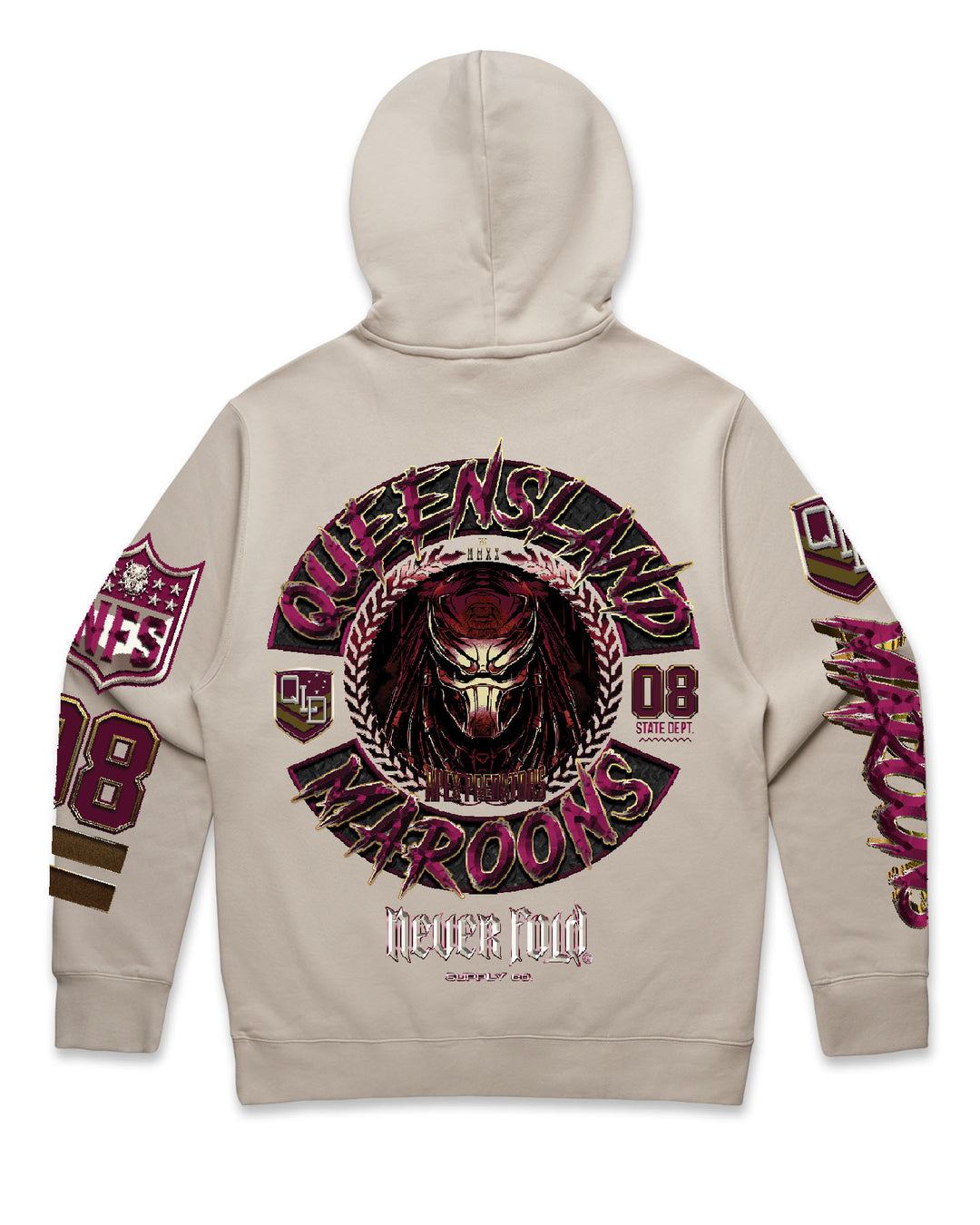 Maroons Predator Boxy Hood