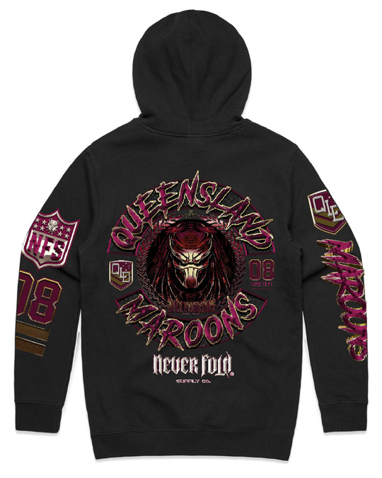 Maroons Predator Hood - Black 4XL - 7XL