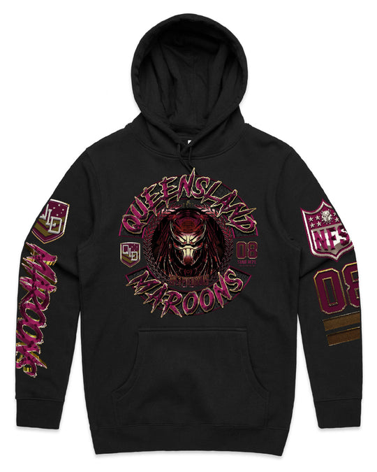 Maroons Predator Hood - Black 4XL - 7XL