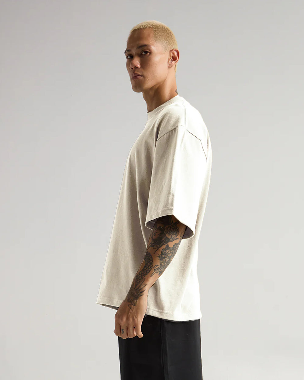 Oversized Teez – Off White, view 4