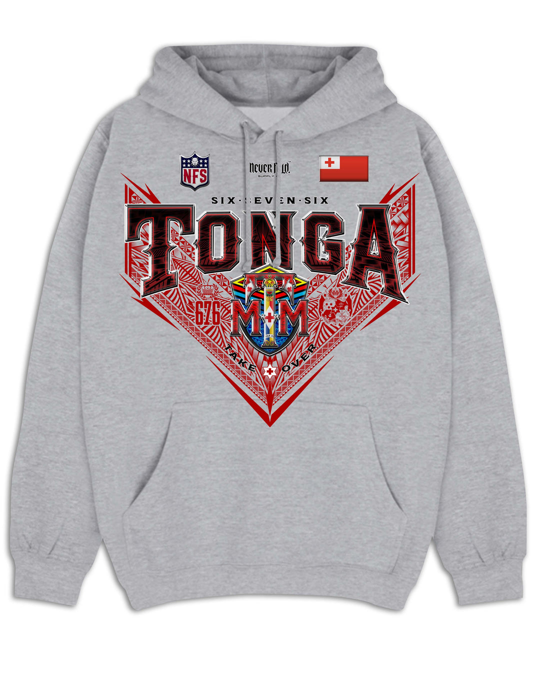 Tonga League Red - Red V - Hood