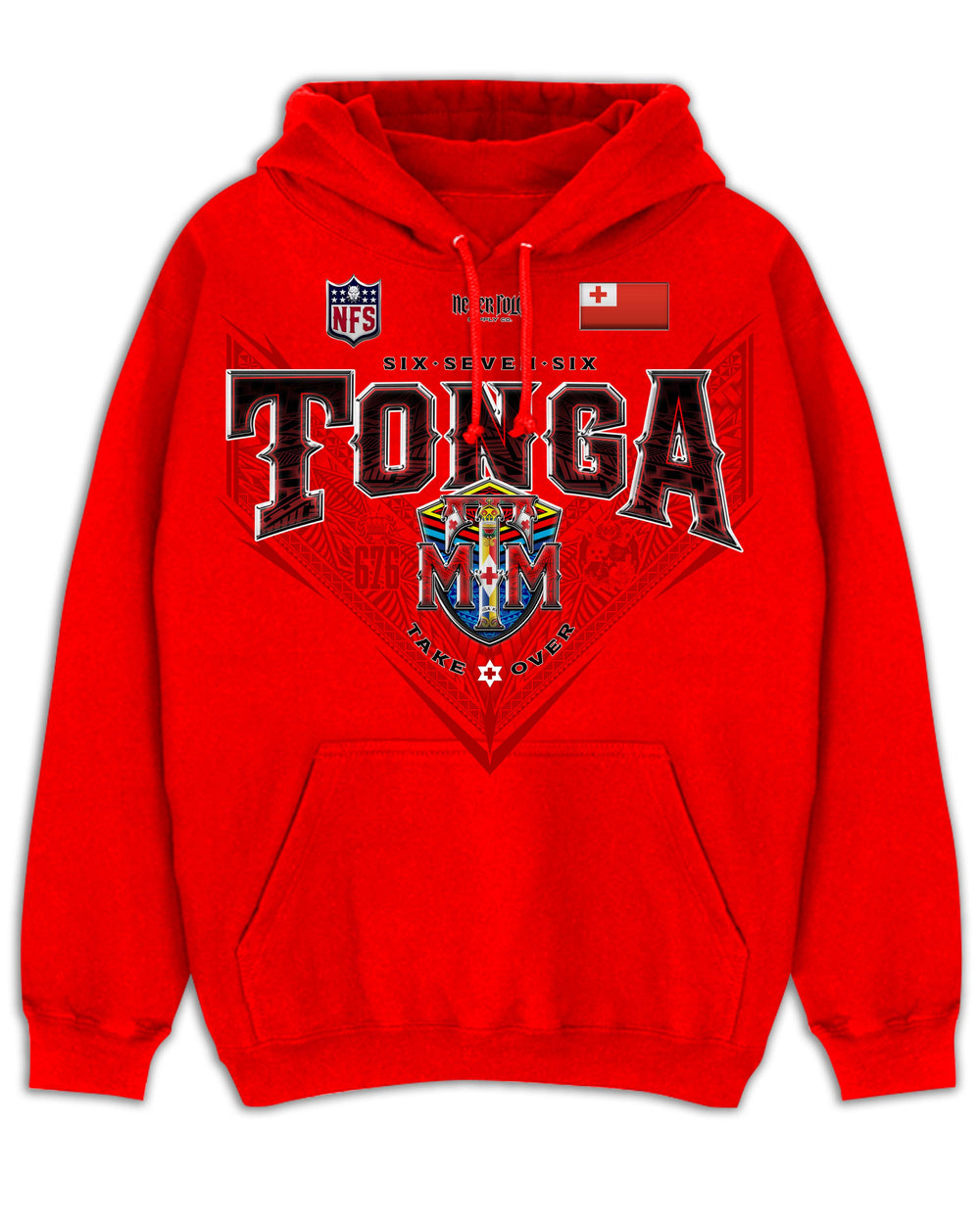 Tonga League Red - Red V - Hood