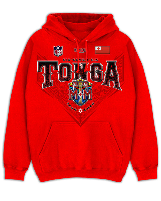 Tonga League Red - Red V - Hood