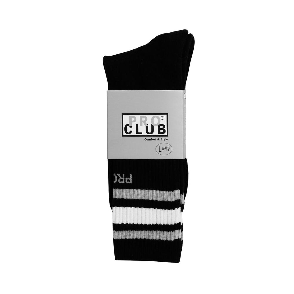 Pro Club Stripe Crew Sock - Black