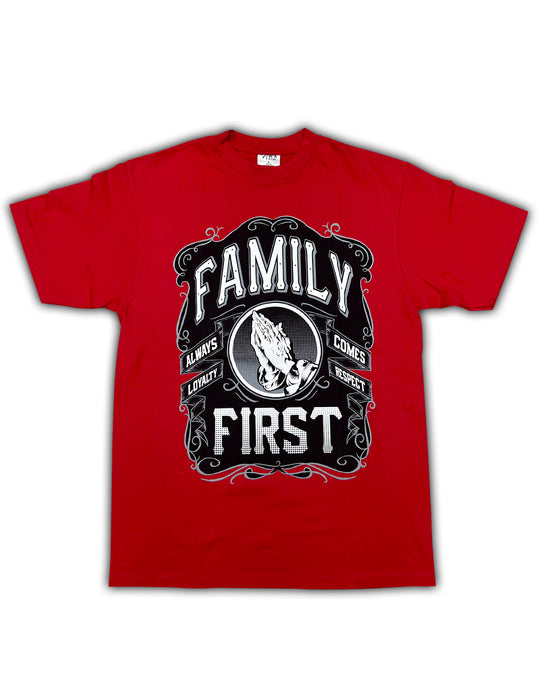 Family Praying Hands - Red Tee