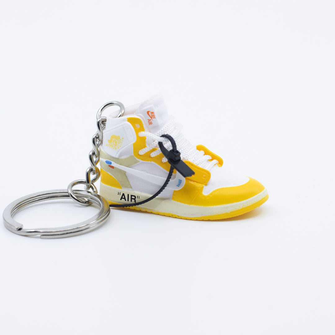 Mini sneaker keychain 3D HQ AJ1 x OW x LV inspired - EXCLUSIVE