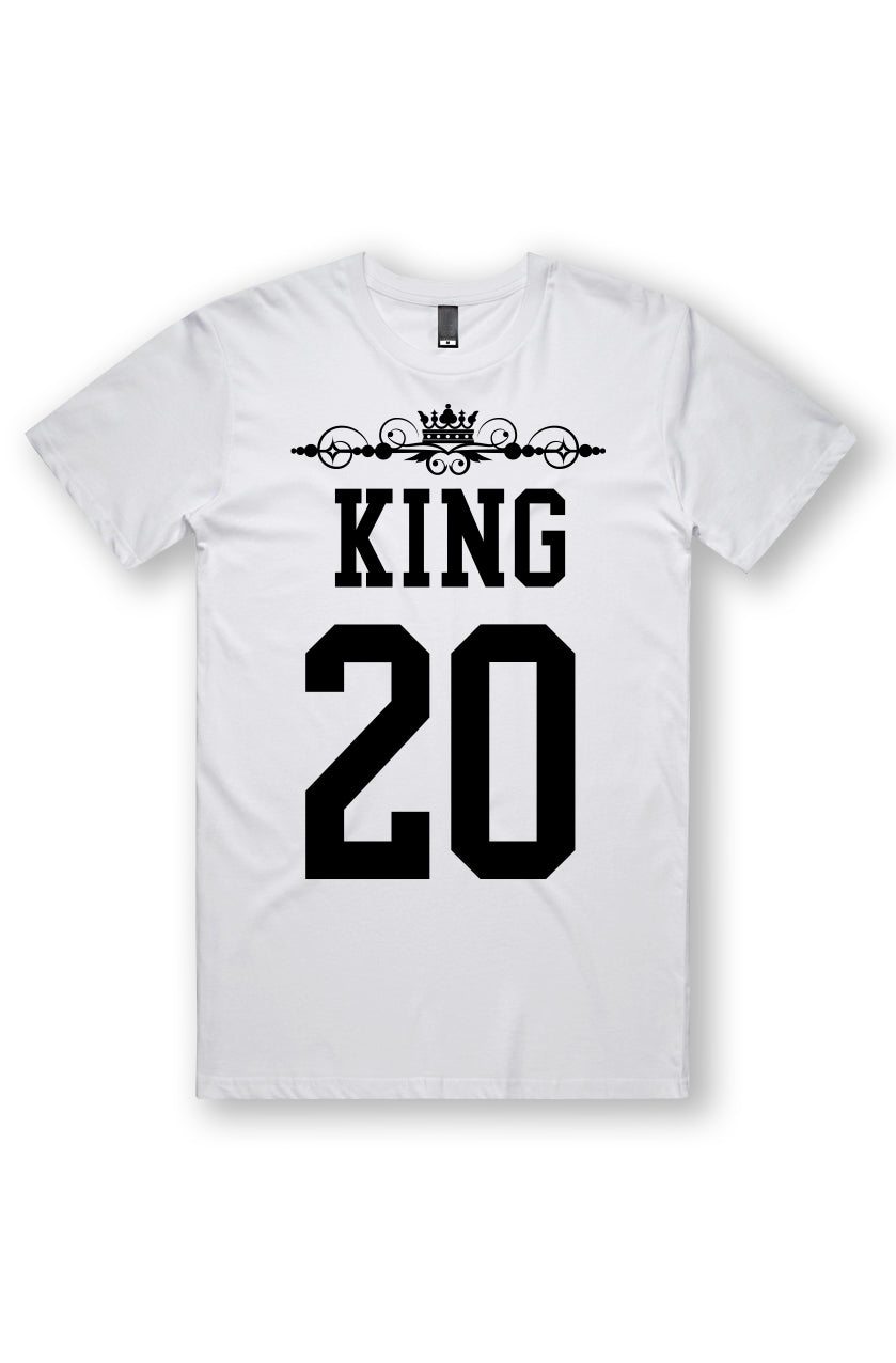 King Custom Number - White Tee