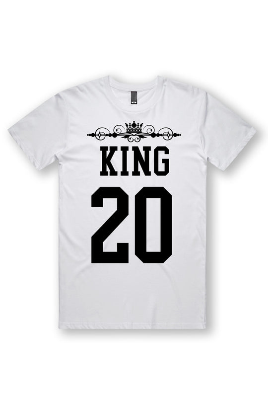 King Custom Number - White Tee