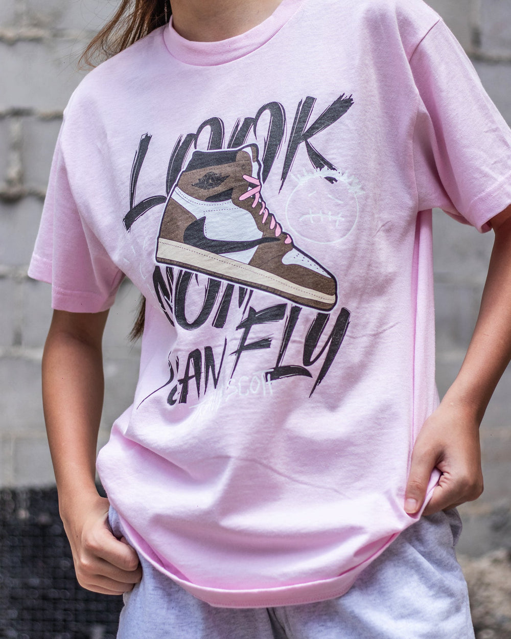 Look Mum Tee – Pink, view 4
