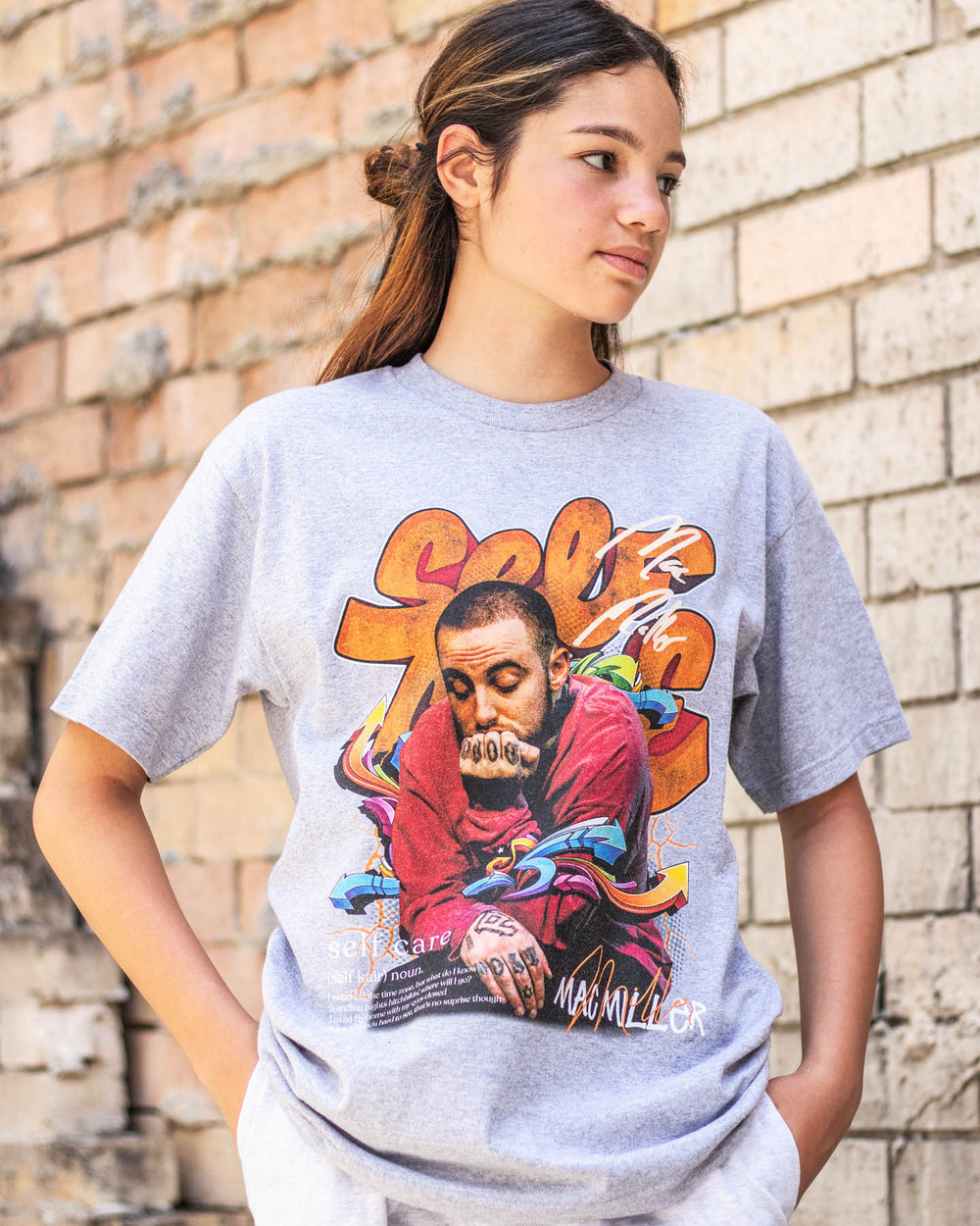 Self Care Tee – Grey, view 4