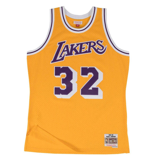 Swingman Jersey Los Angeles Lakers Yellow 1984-85 Magic Johnson
