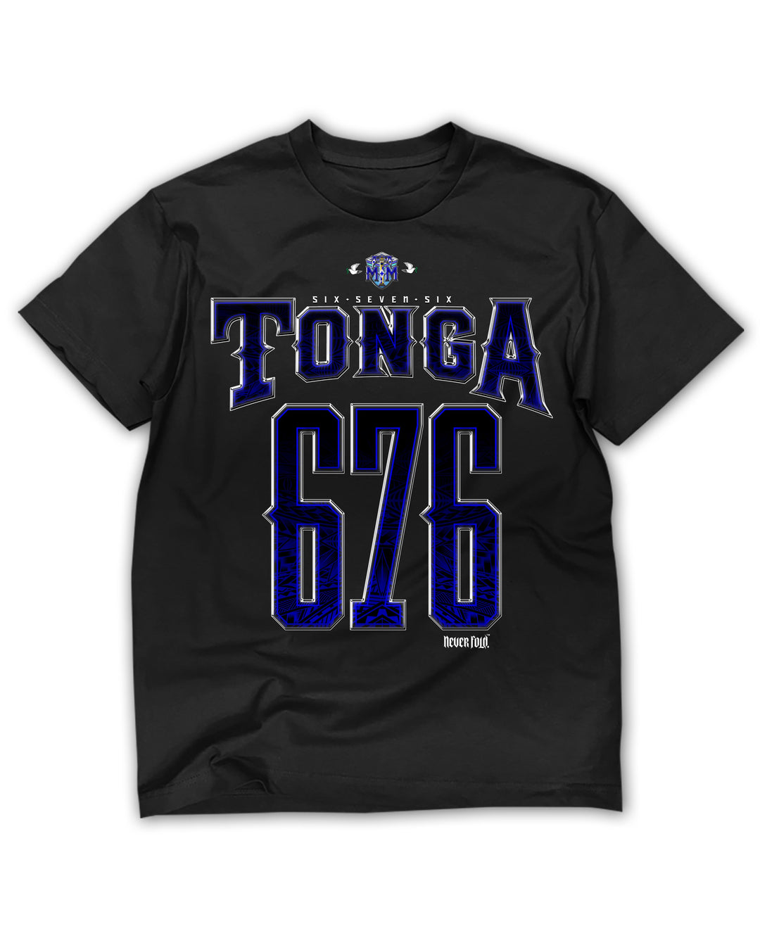 Blue Tonga 676 Black Tee