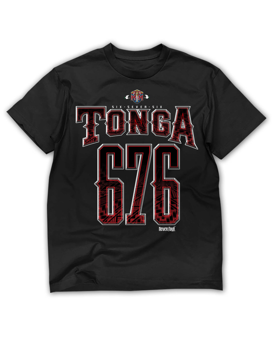 Red Tonga 676 Black Tee