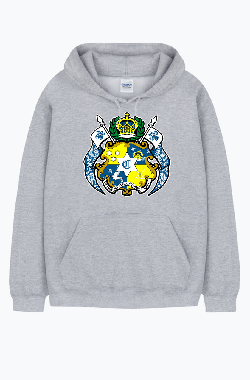 Tongan Crest Hoodie – Blue Bandana, view 3