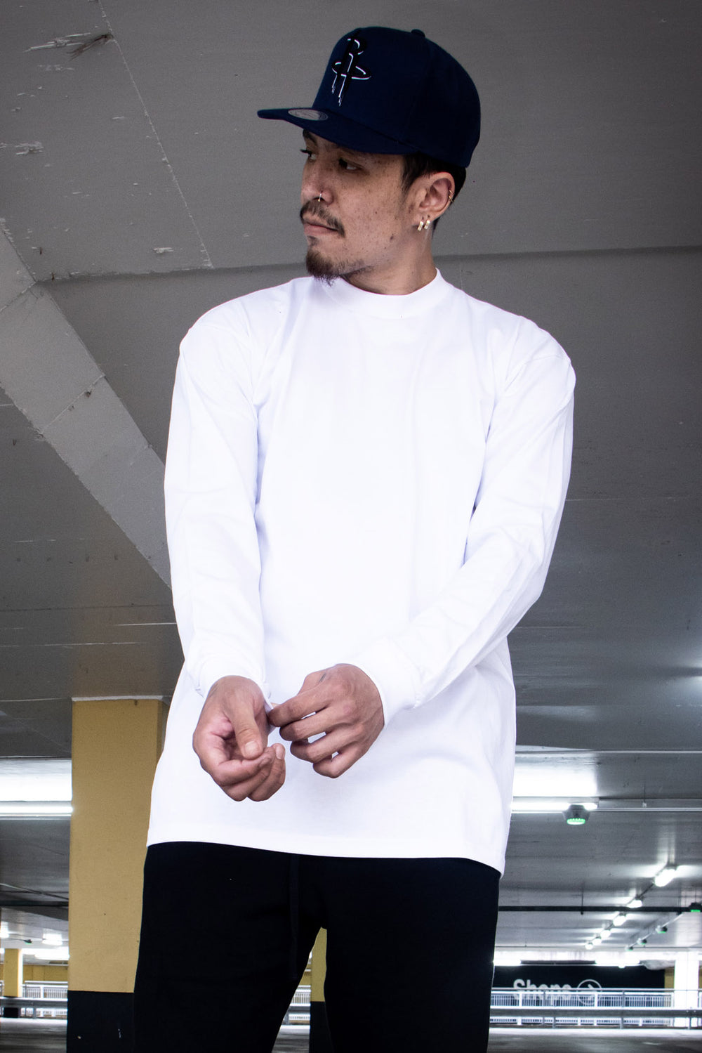 Heavyweight Longsleeve Tee – White, view 3